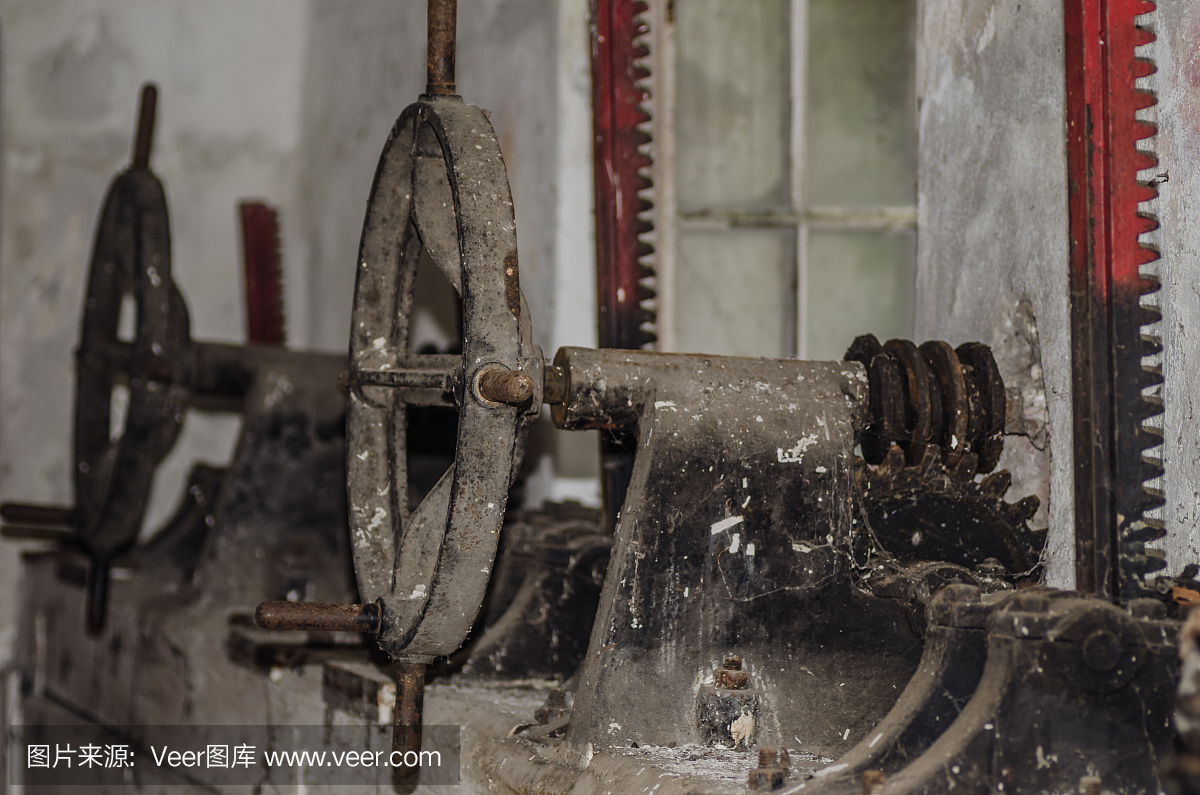泵站的旧机械装置